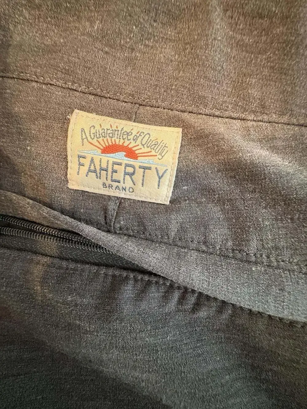 Faherty Shorts Mens 38 Gray All Day Chino 8 Inch Inseam Stretch Casual Summer